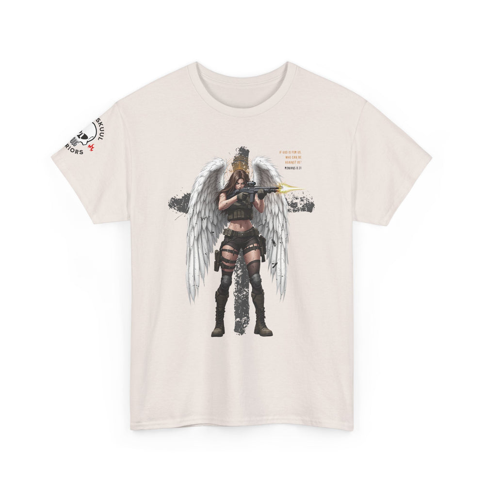 FEMALE ARCHANGEL ROMANS 8:31 T SHIRT