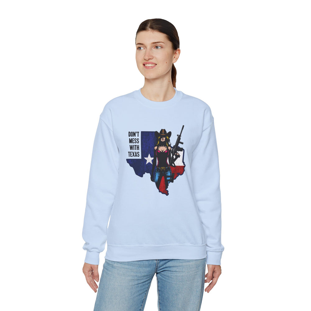 COWGIRL DON'T MESS WITH TEXAS SWEATSHIRT