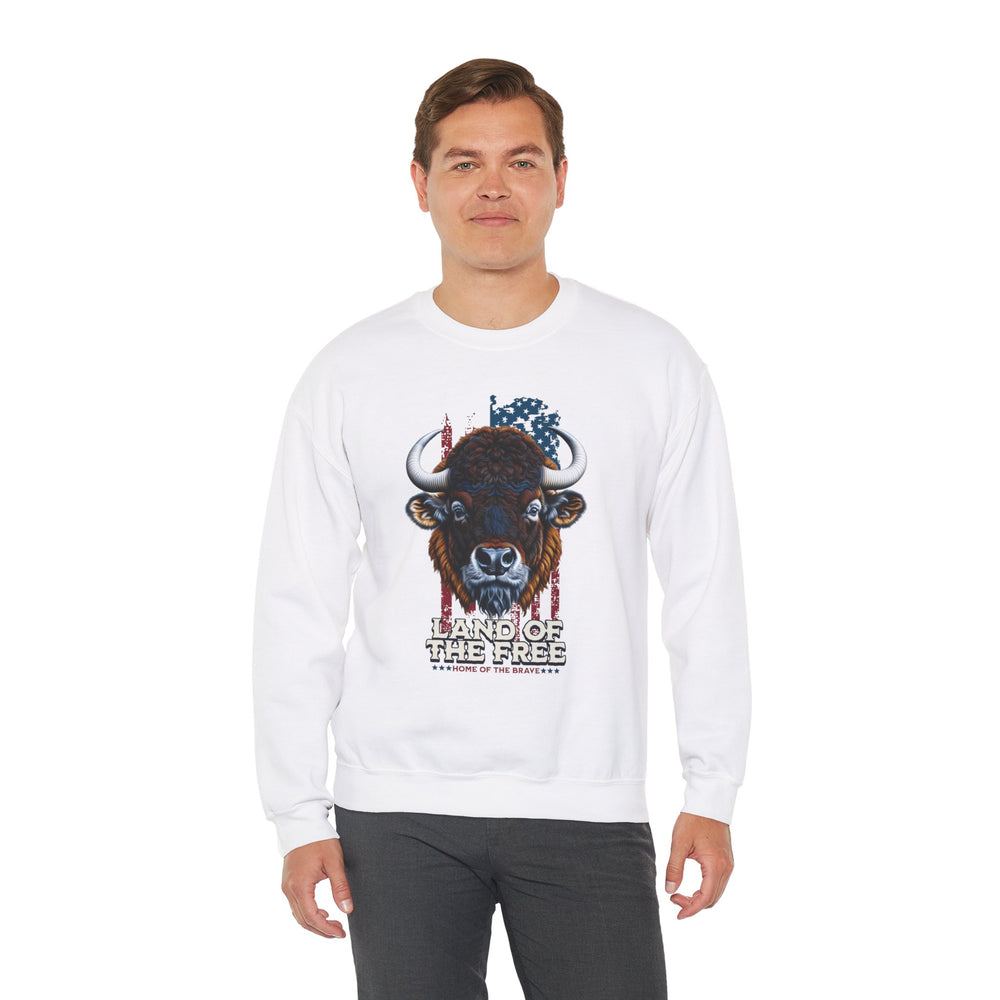 LAND OF THE FREE BISON SWEATSHIRT