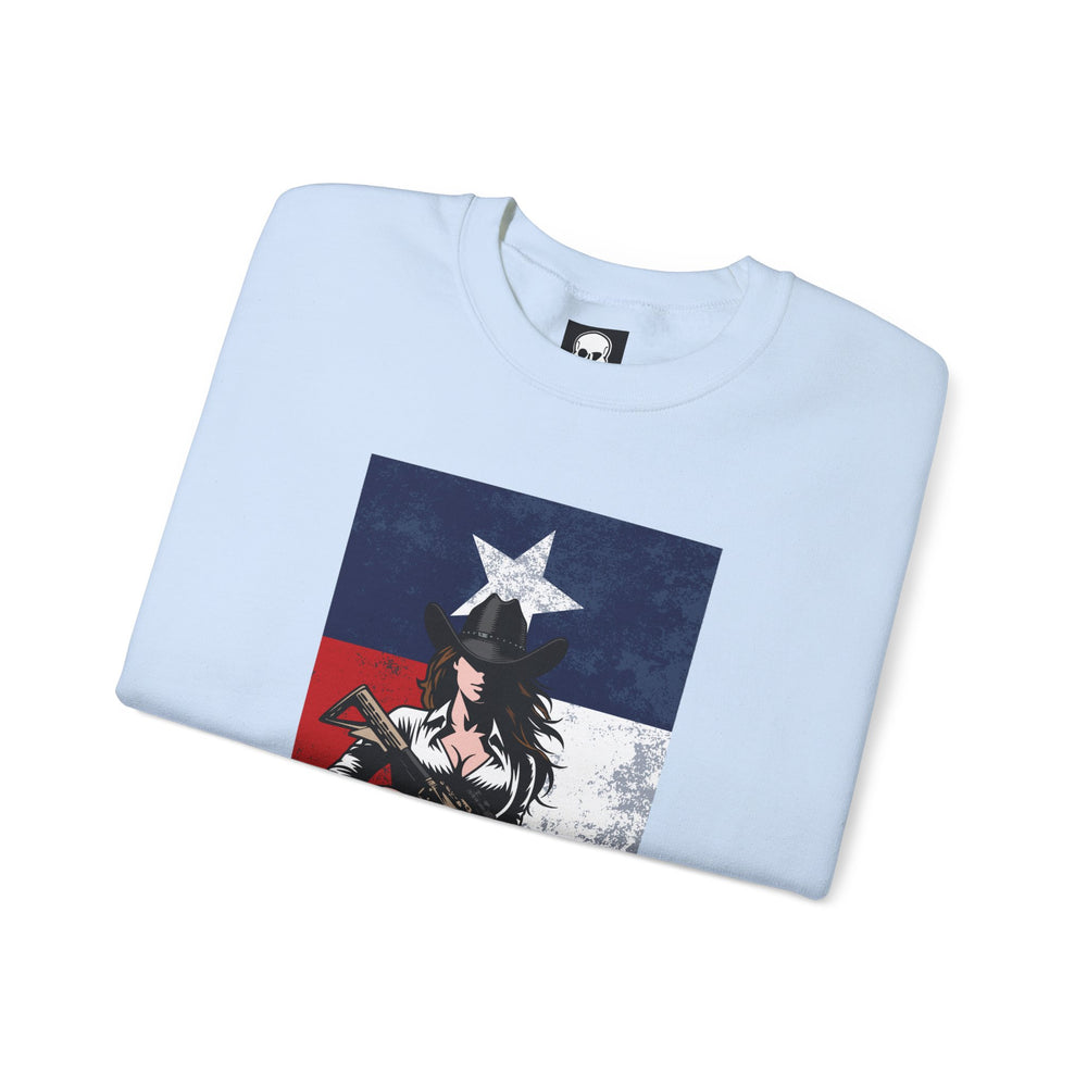 COWGIRL TEXAS FLAG SWEATSHIRT