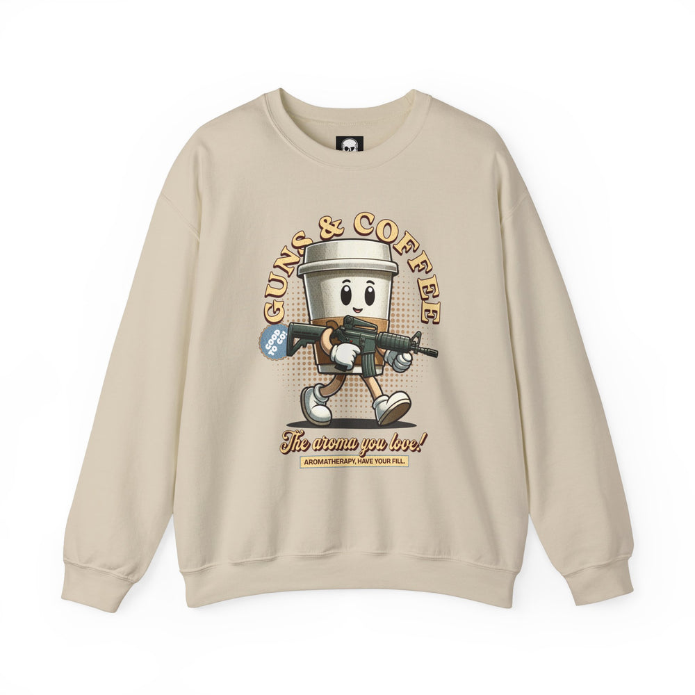 GUNS AND COFFEE VINTAGE SWEATSHIRT