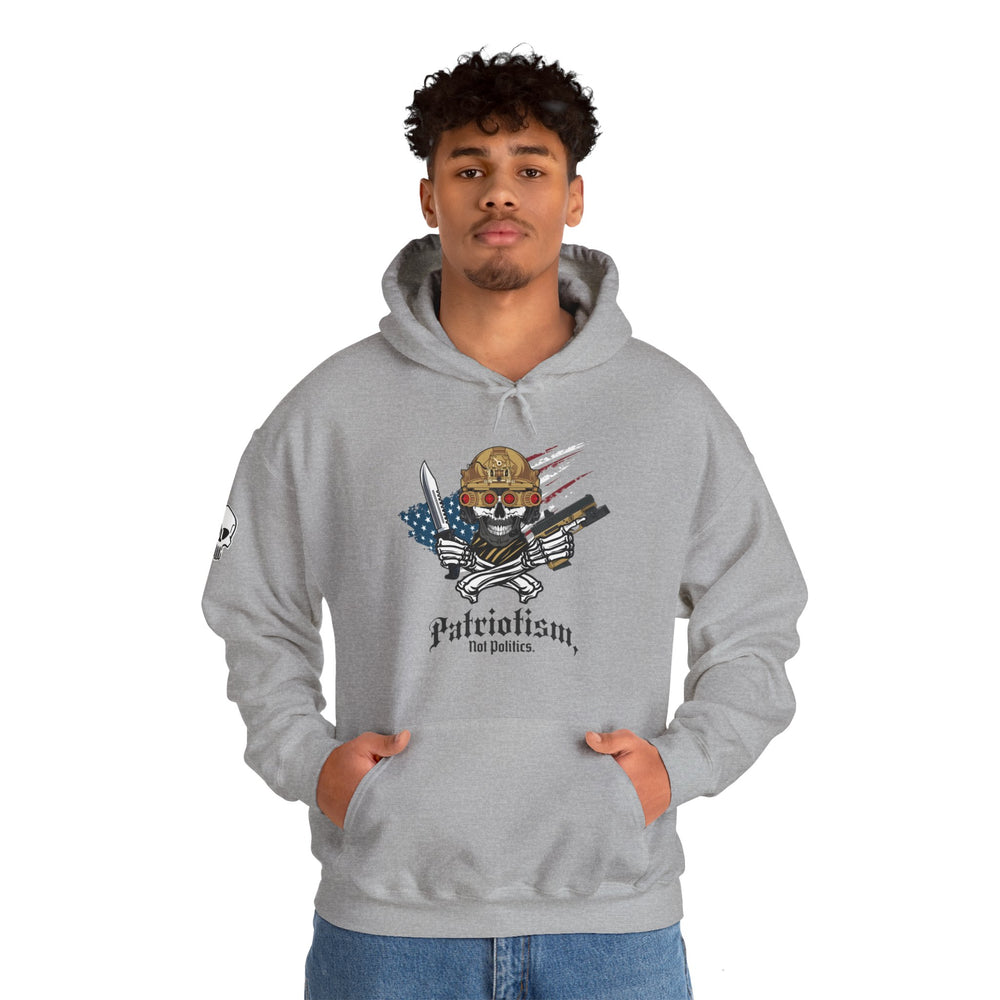 PATRIOTISM NOT POLITICS HOODIE