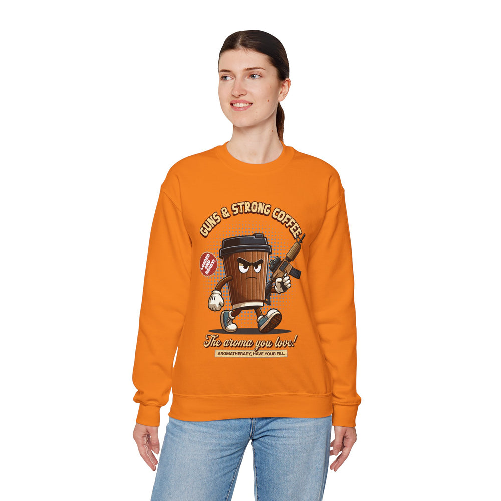 GUNS AND STRONG COFFEE SWEATSHIRT