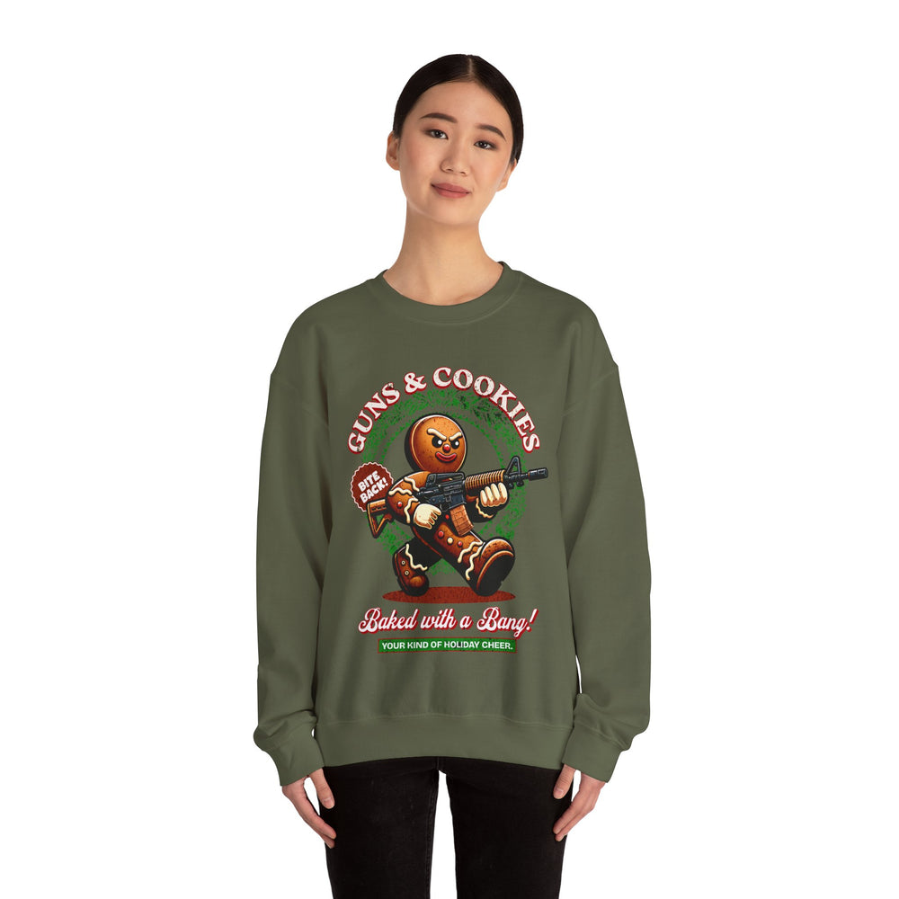 GUNS AND COOKIES XMAS SWEATSHIRT