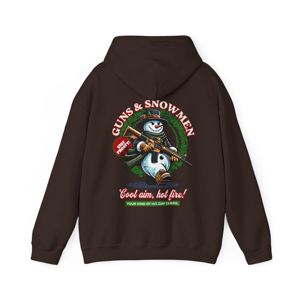 GUNS AND SNOWMEN XMAS HOODIE