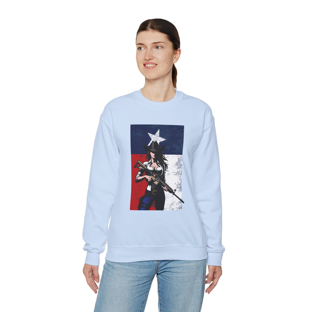 COWGIRL TEXAS FLAG SWEATSHIRT