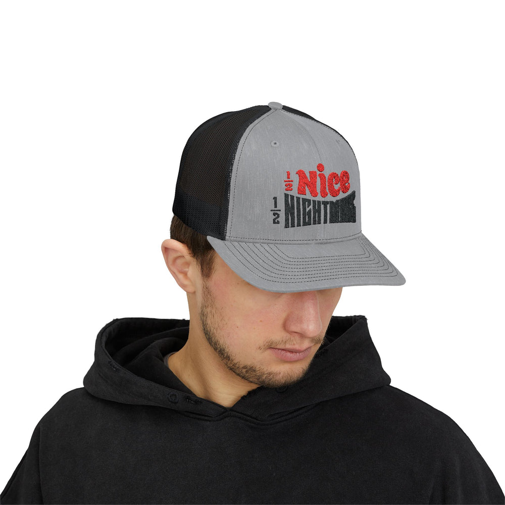 HALF NICE HALF NIGHTMARE TRUCKER HAT