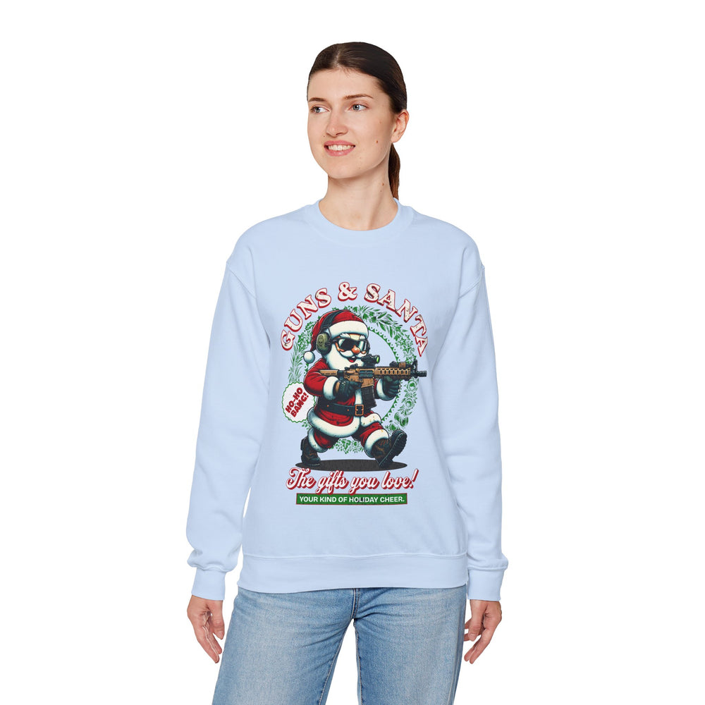 GUNS AND SANTA SWEATSHIRT