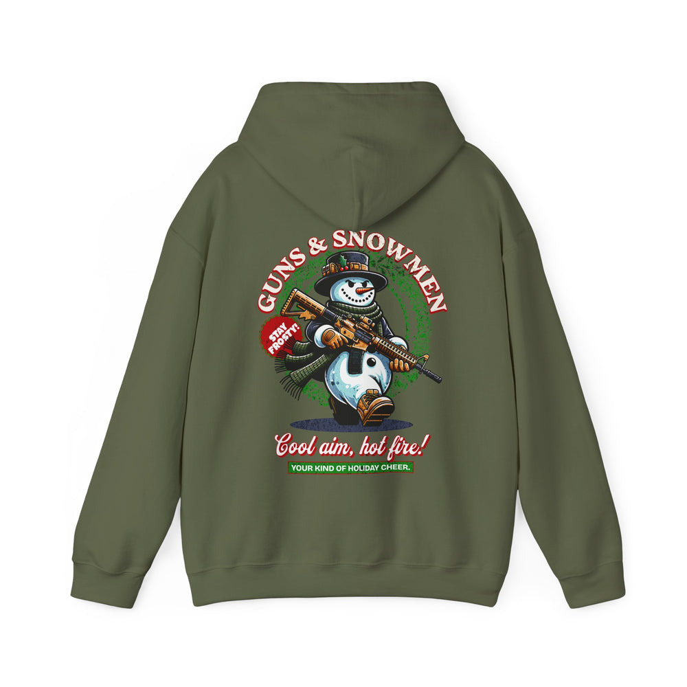 GUNS AND SNOWMEN XMAS HOODIE