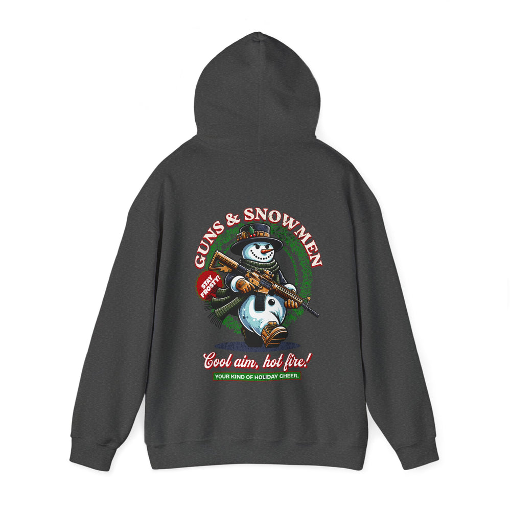 GUNS AND SNOWMEN XMAS HOODIE