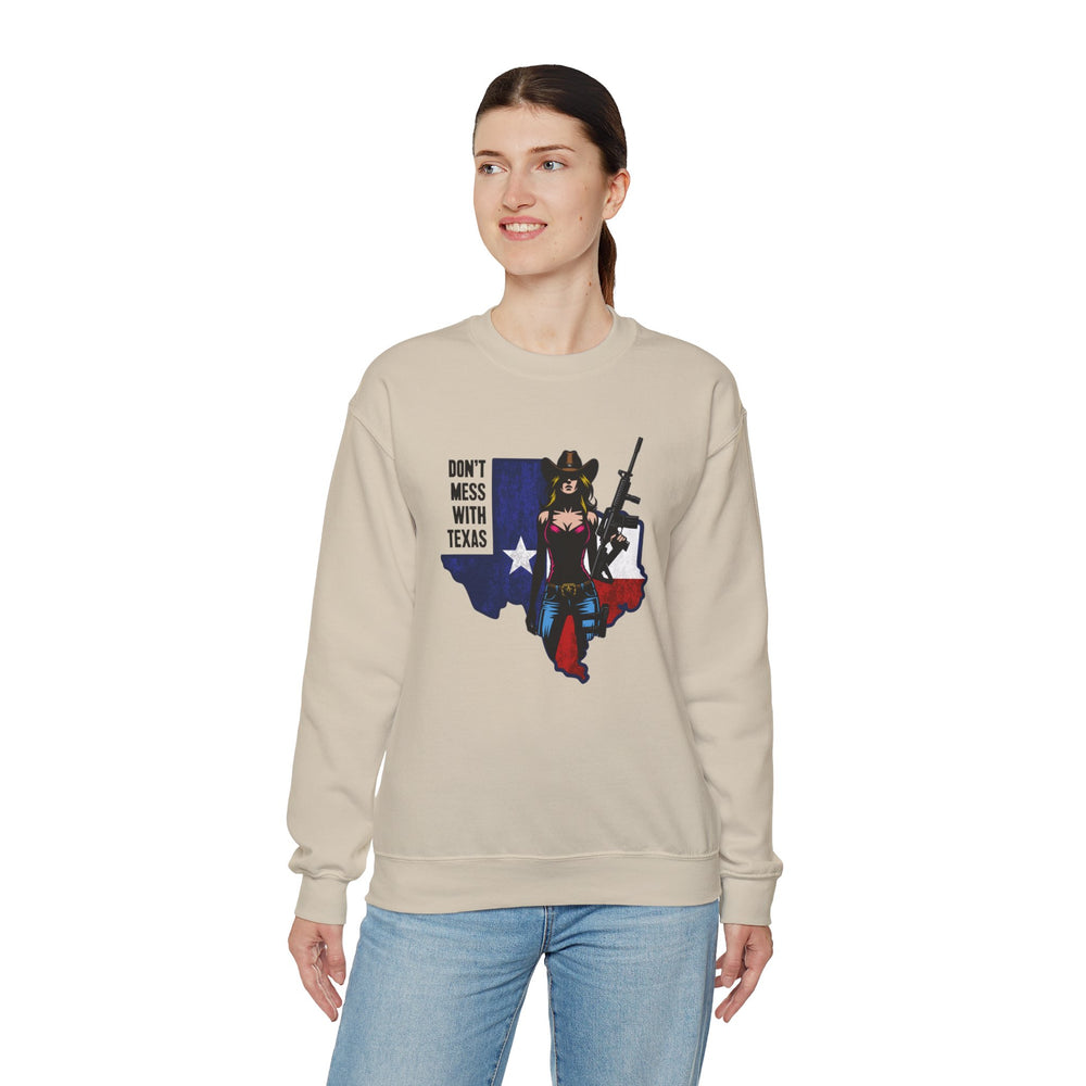 COWGIRL DON'T MESS WITH TEXAS SWEATSHIRT