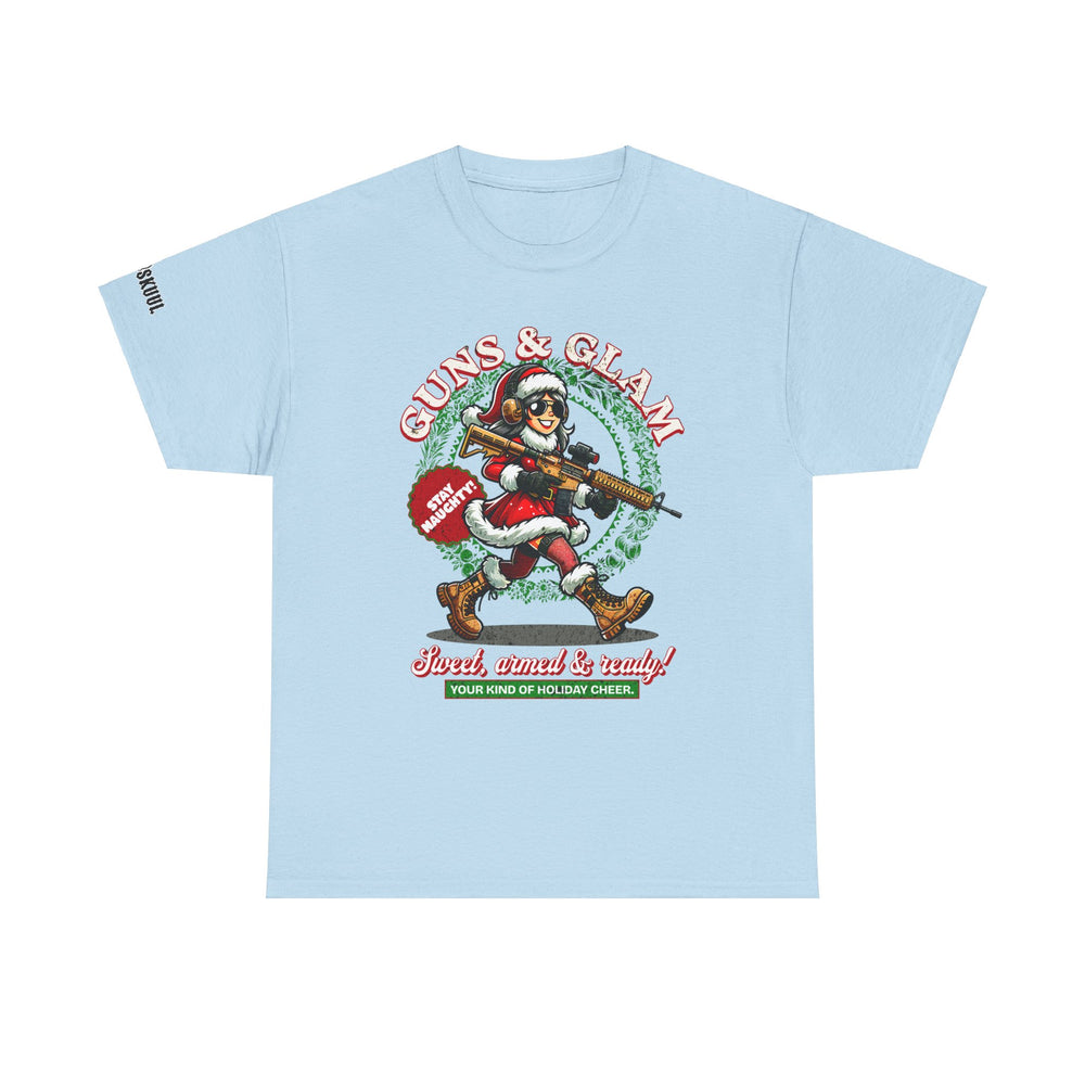 GUNS AND GLAM XMAS T SHIRT