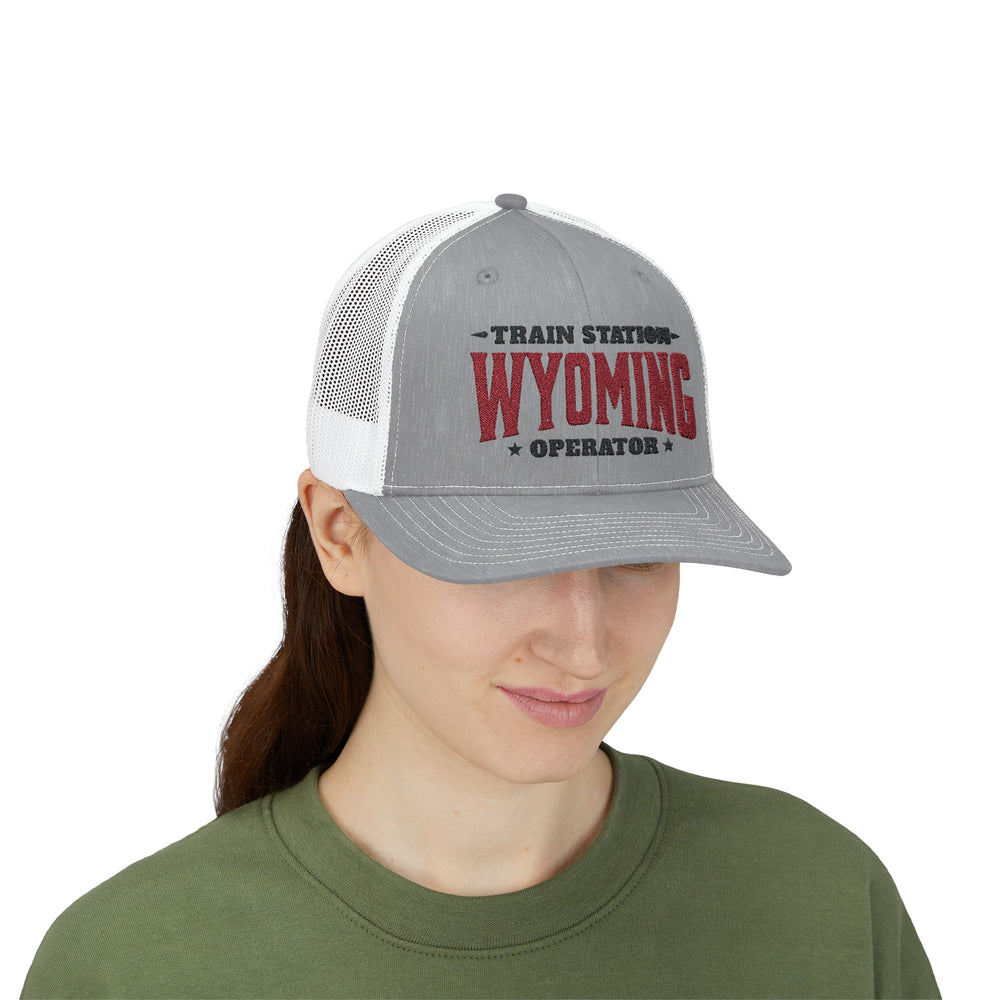 TRAIN STATION WYOMING SNAP TRUCKER HAT