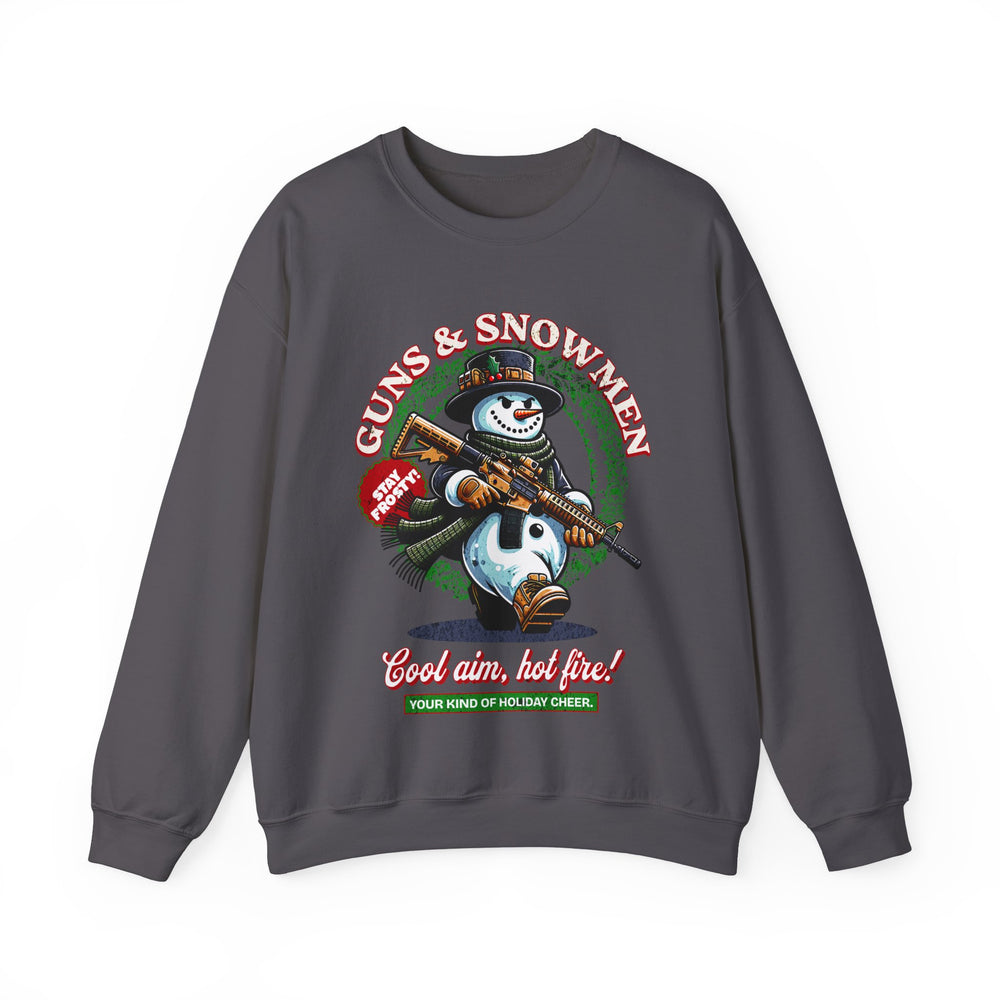 GUNS AND SNOWMEN XMAS SWEATSHIRT