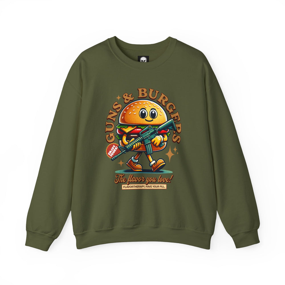 GUNS AND BURGERS VINTAGE SWEATSHIRT