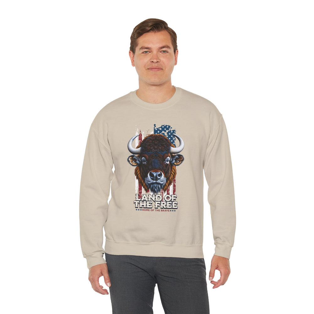 LAND OF THE FREE BISON SWEATSHIRT