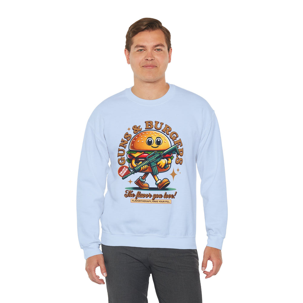 GUNS AND BURGERS VINTAGE SWEATSHIRT