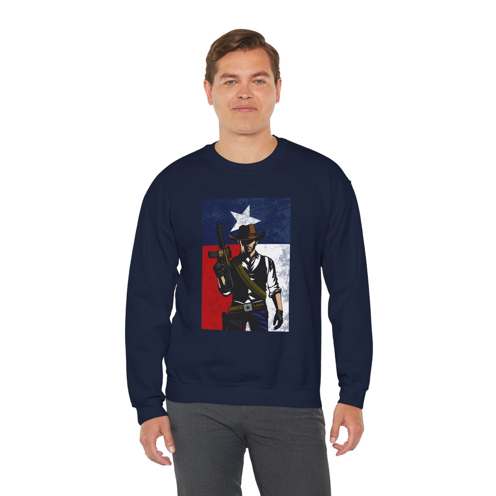 COWBOY TEXAS FLAG SWEATSHIRT