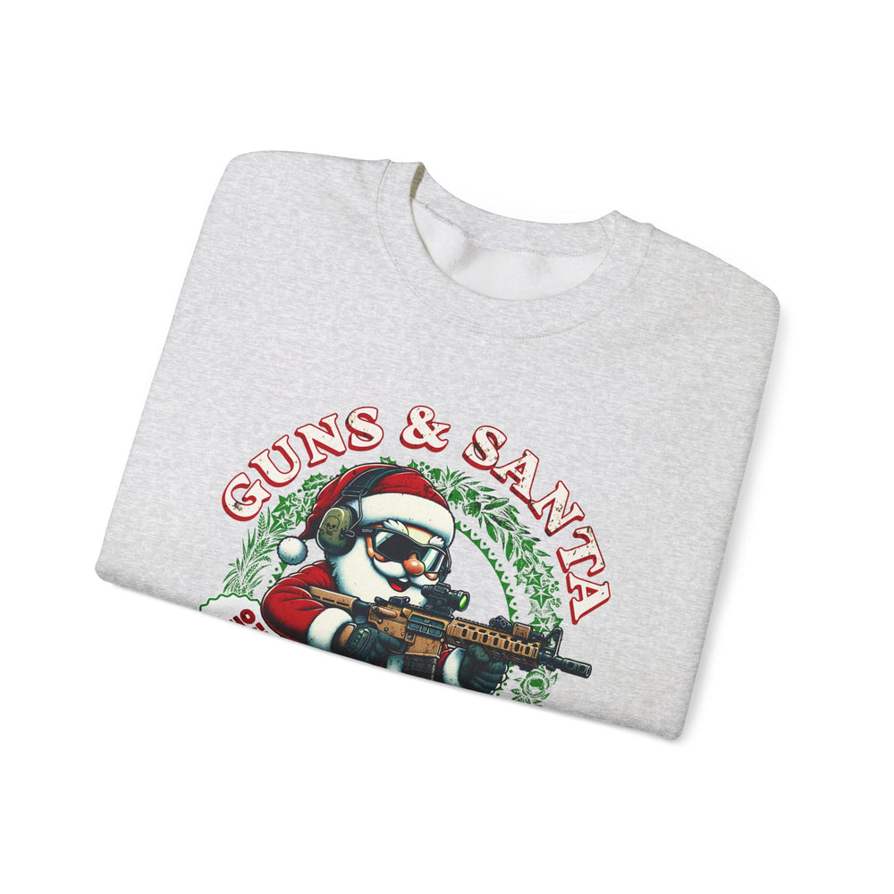 GUNS AND SANTA SWEATSHIRT