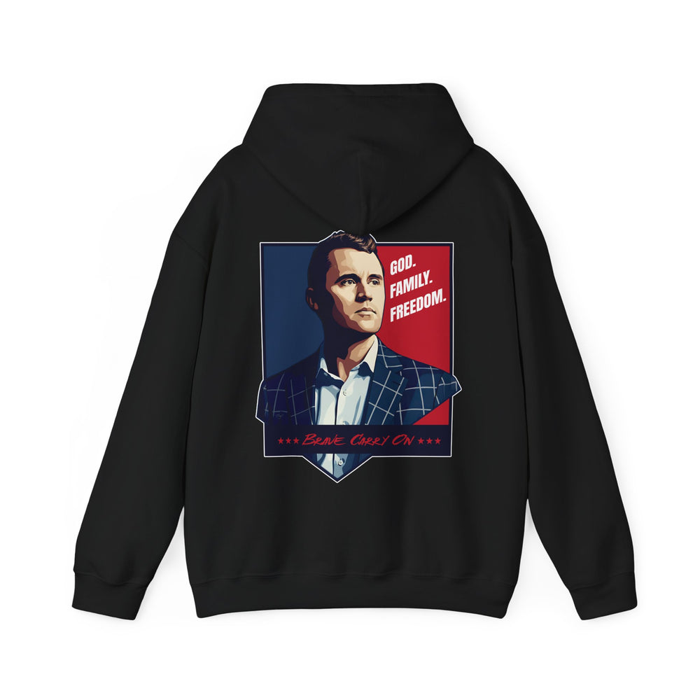 GOD. FAMILY. FREEDOM CHARLIE KIRK HOODIE