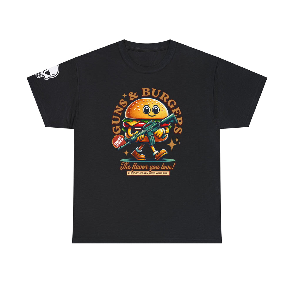 GUNS AND BURGERS VINTAGE T SHIRT