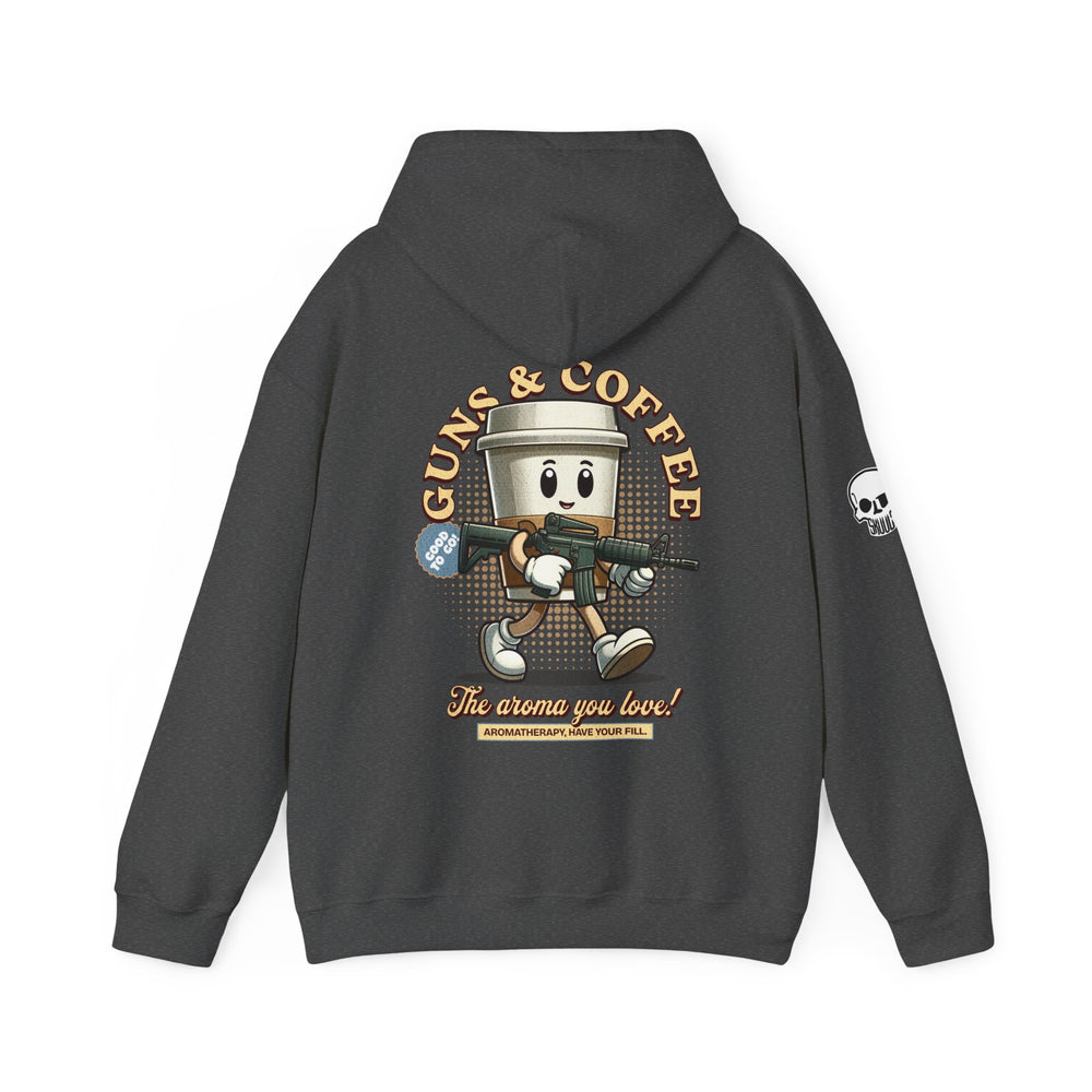 GUNS AND COFFEE VINTAGE HOODIE