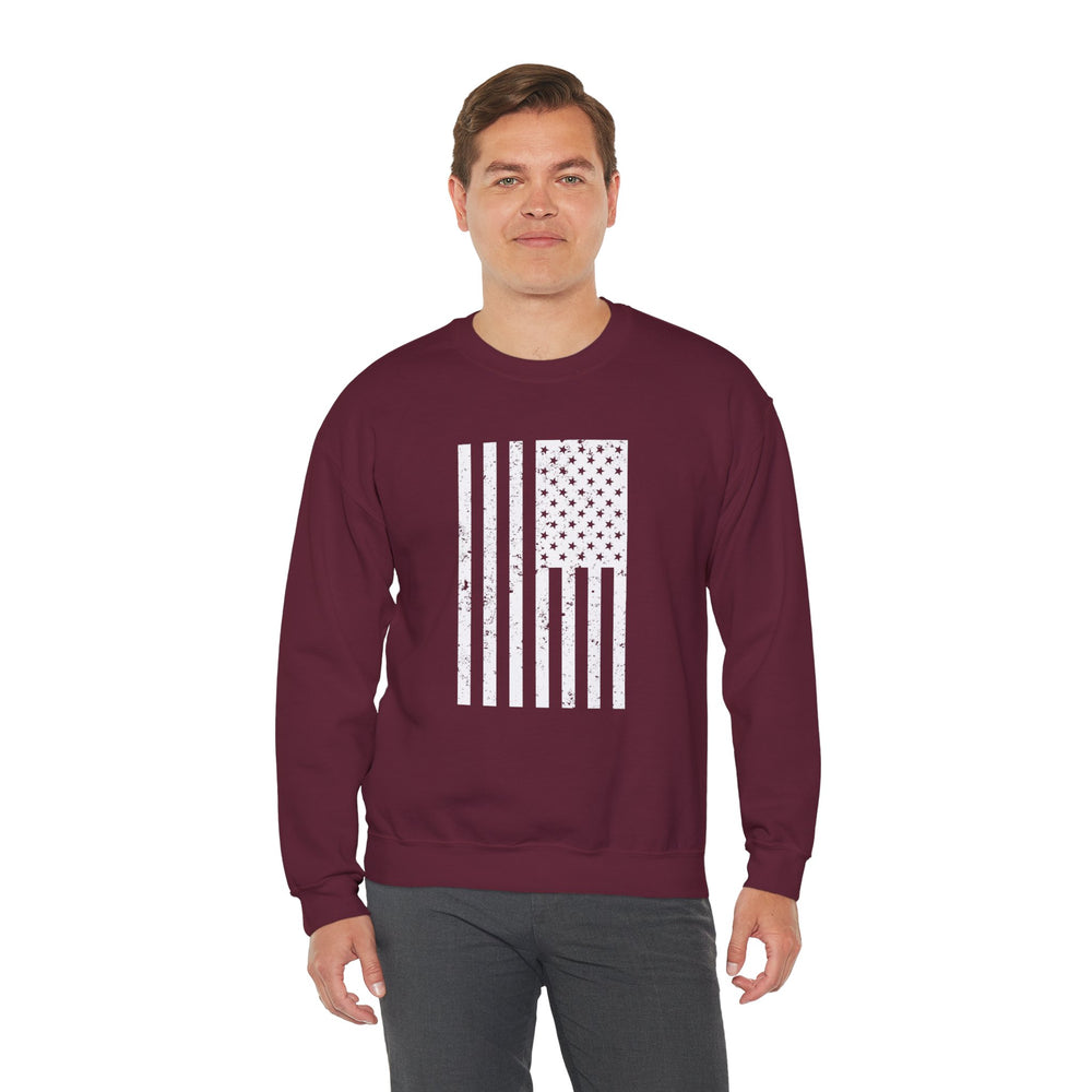 VERTICAL USA GRUNGE FLAG SWEATSHIRT