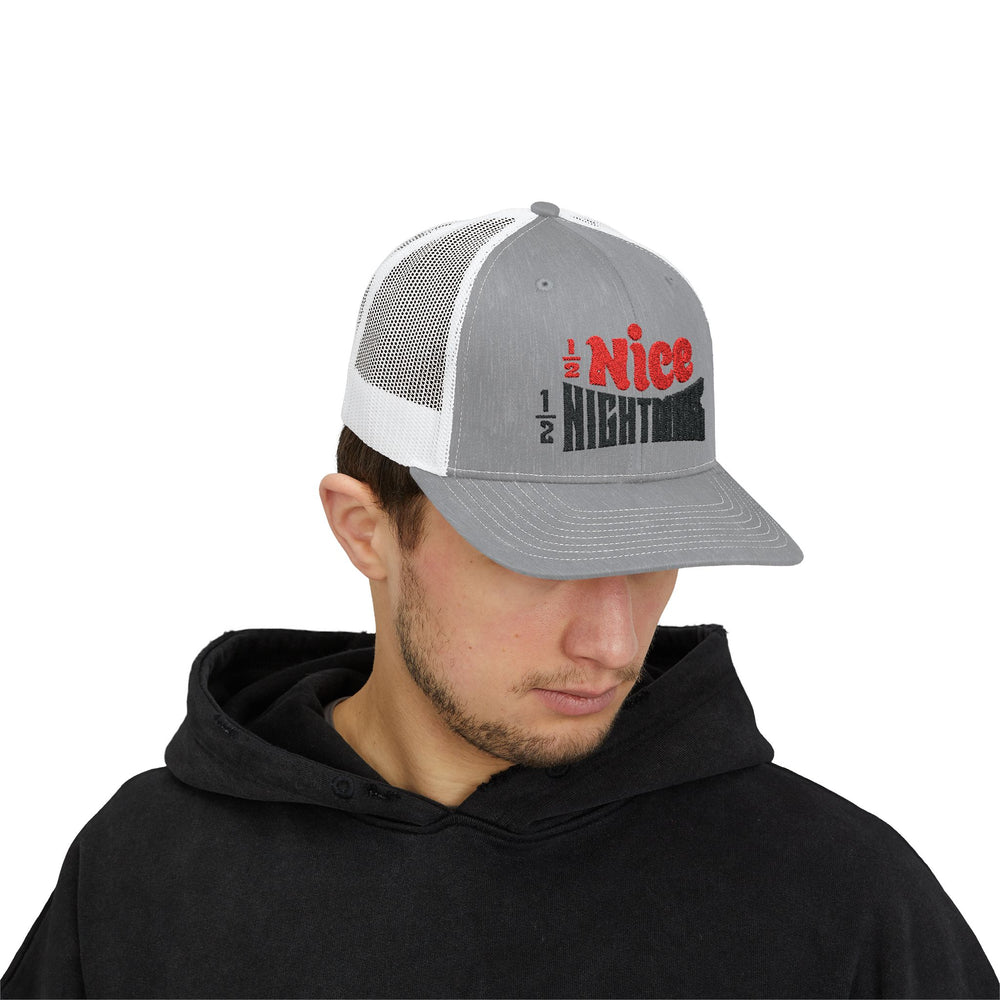 HALF NICE HALF NIGHTMARE TRUCKER HAT