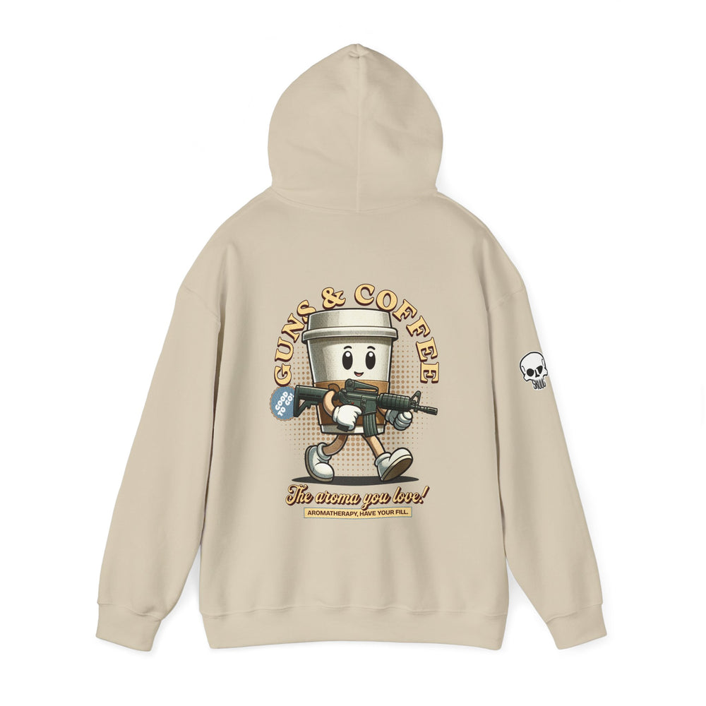 GUNS AND COFFEE VINTAGE HOODIE