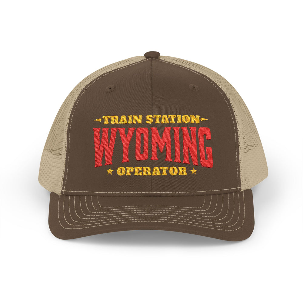 TRAIN STATION WYOMING SNAP TRUCKER HAT