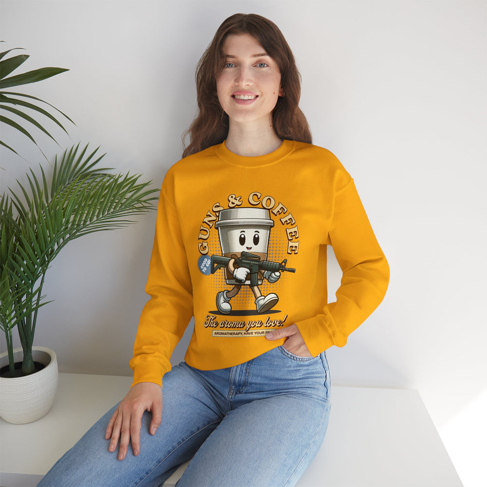 GUNS AND COFFEE VINTAGE SWEATSHIRT