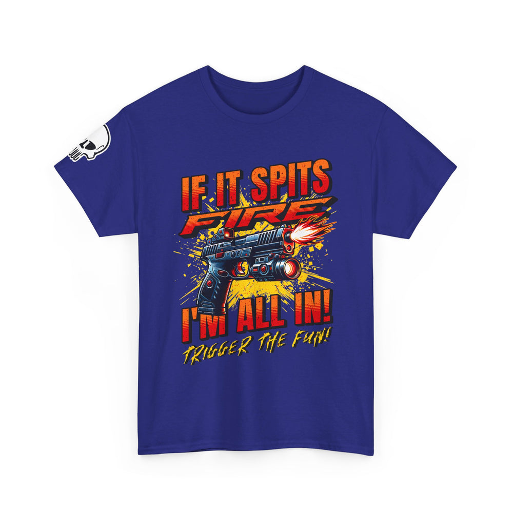 TACTICAL GUN SPITTING FIRE T SHIRT