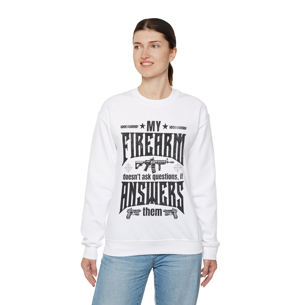 QUESTIONS ANSWERED SWEATSHIRT