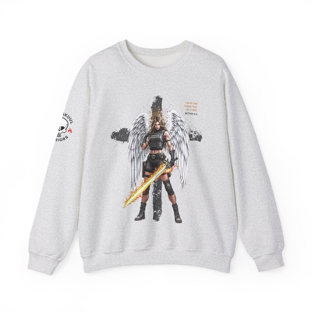 FEMALE ARCHANGEL MATTHEW 10:34 SWEATSHIRT