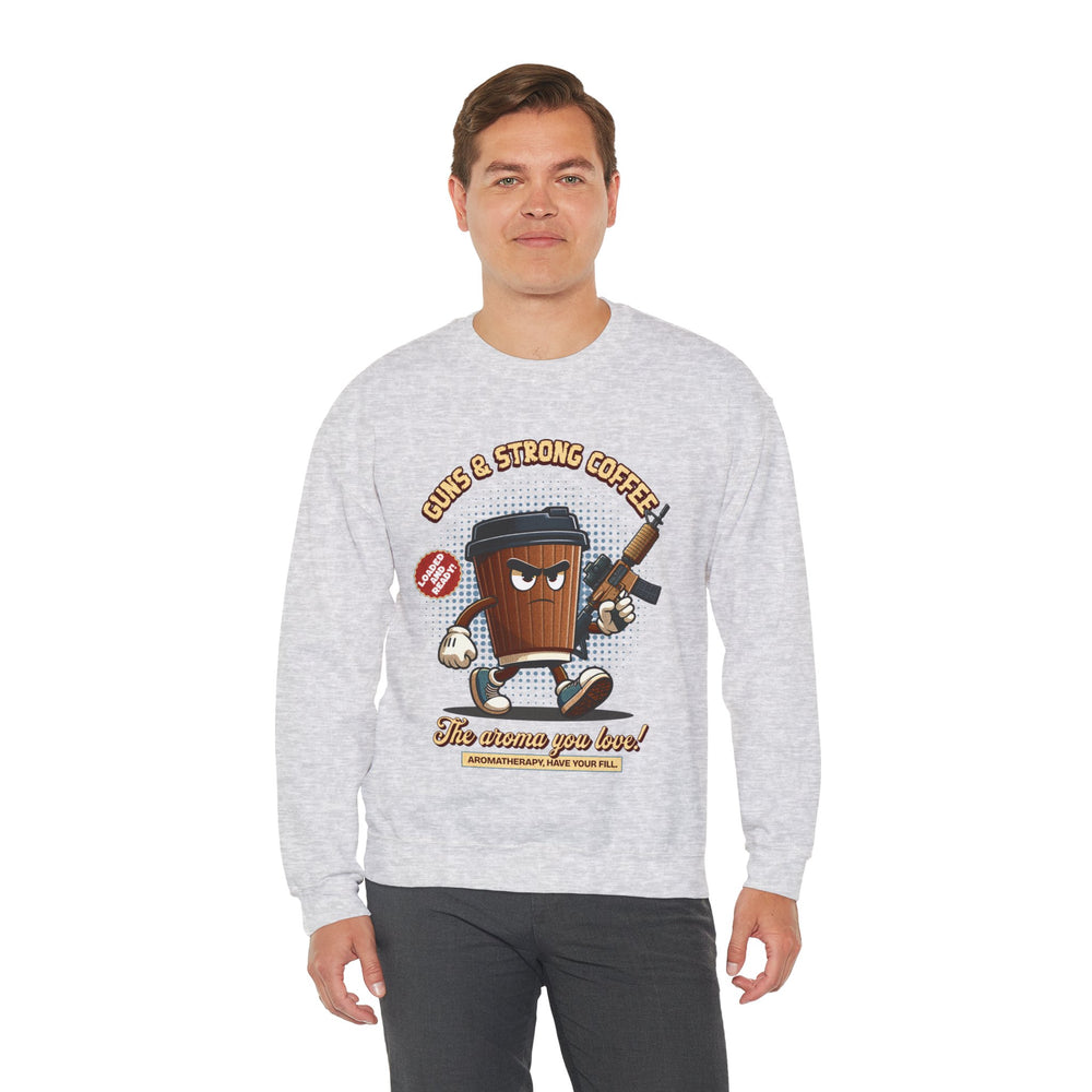 GUNS AND STRONG COFFEE SWEATSHIRT