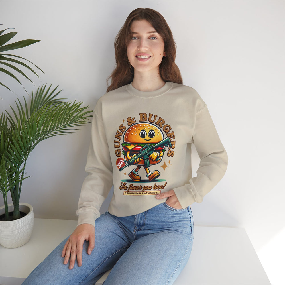 GUNS AND BURGERS VINTAGE SWEATSHIRT