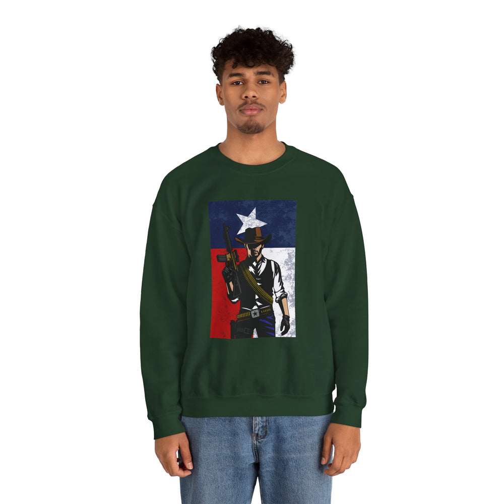 COWBOY TEXAS FLAG SWEATSHIRT