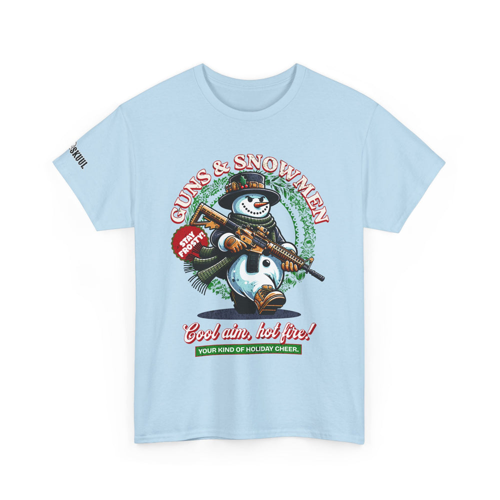 GUNS AND SNOWMEN XMAS T SHIRT