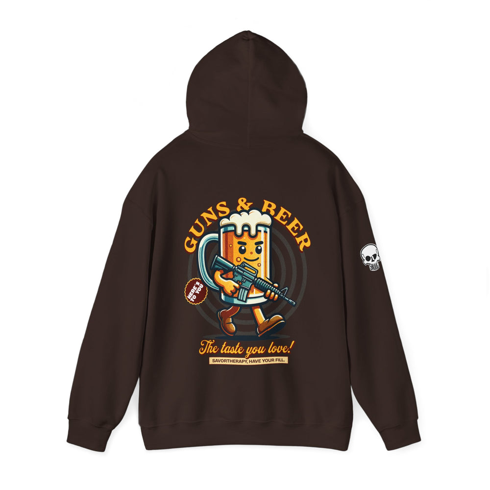 GUNS AND BEER VINTAGE HOODIE