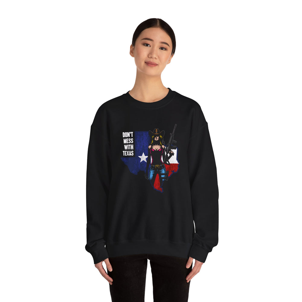 COWGIRL DON'T MESS WITH TEXAS SWEATSHIRT