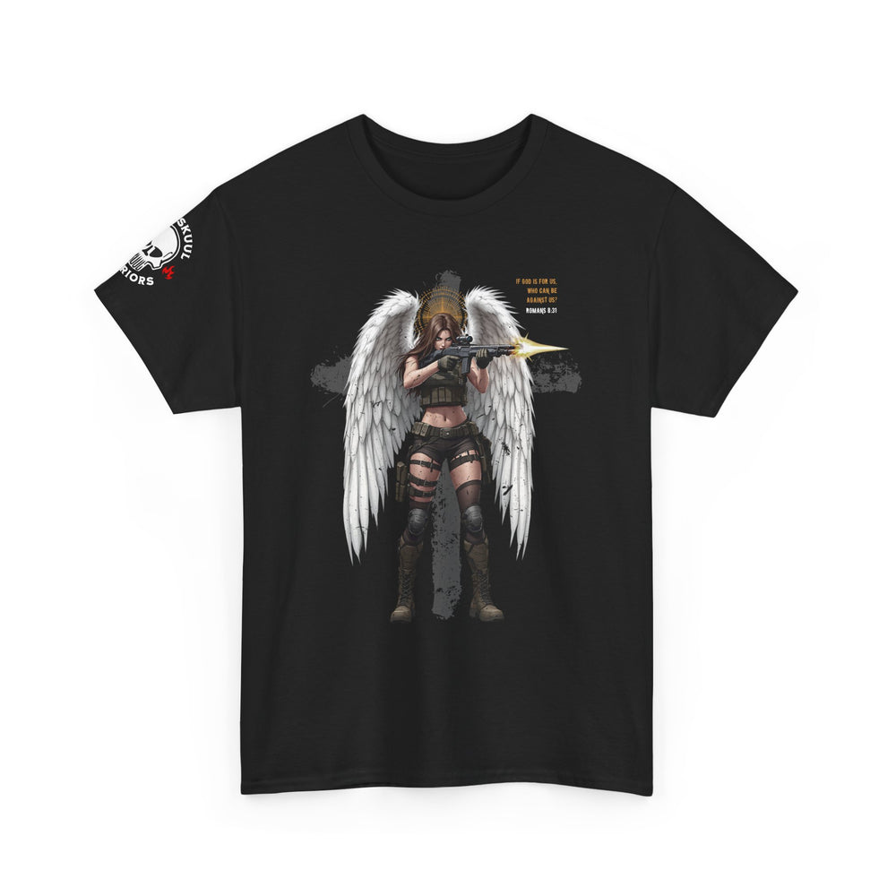 FEMALE ARCHANGEL ROMANS 8:31 T SHIRT