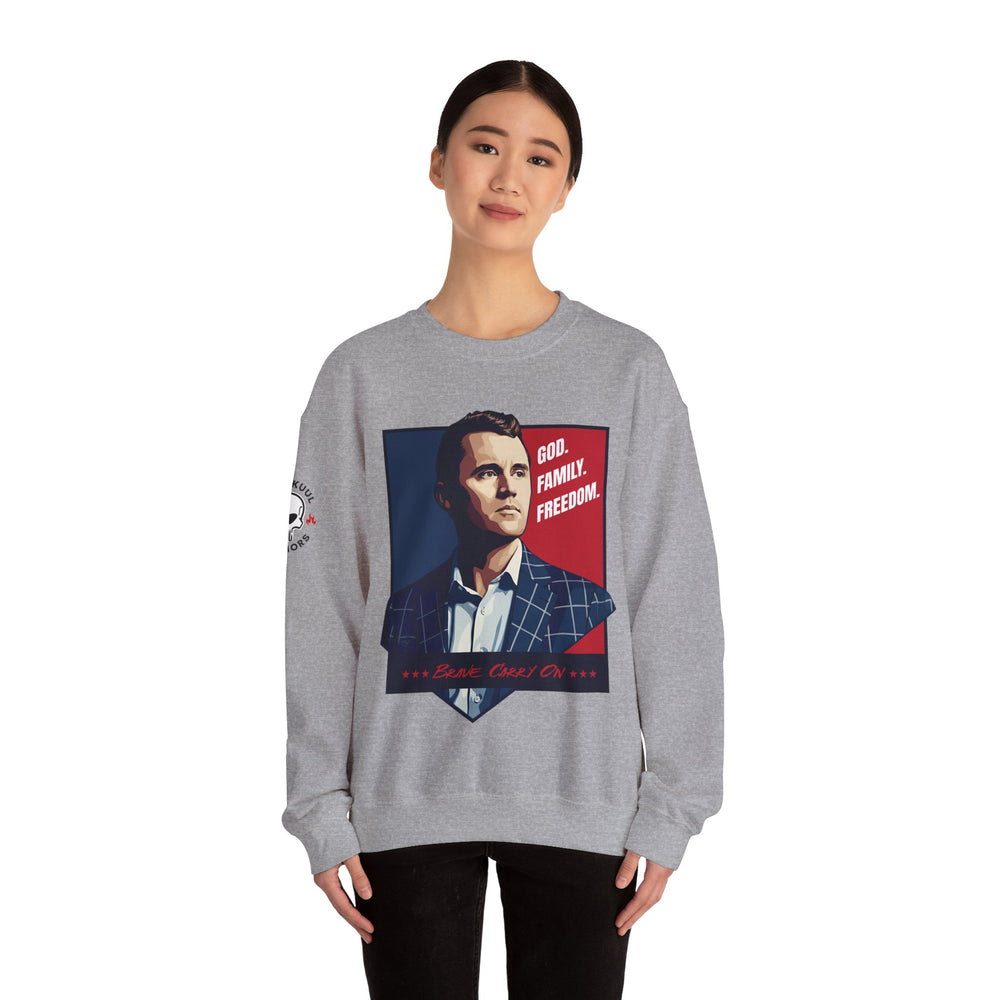 GOD. FAMILY. FREEDOM CHARLIE KIRK SWEATSHIRT