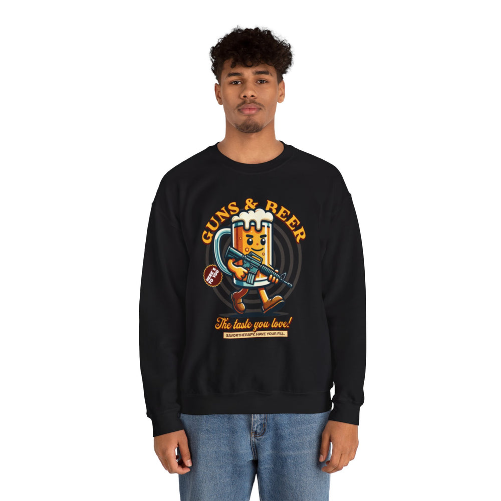 GUNS AND BEER VINTAGE SWEATSHIRT