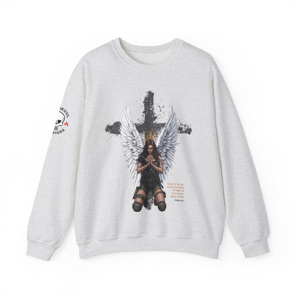 FEMALE ARCHANGEL PSALM 144:1 SWEATSHIRT
