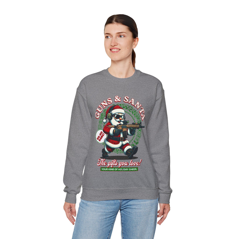 GUNS AND SANTA SWEATSHIRT