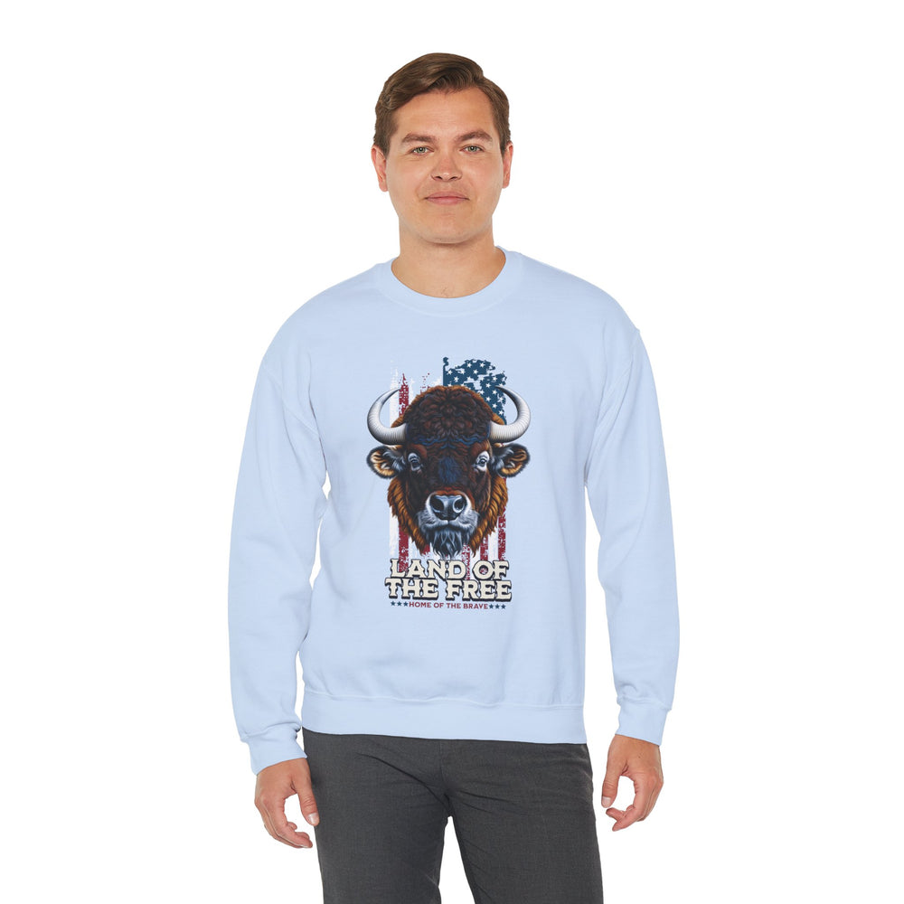 LAND OF THE FREE BISON SWEATSHIRT