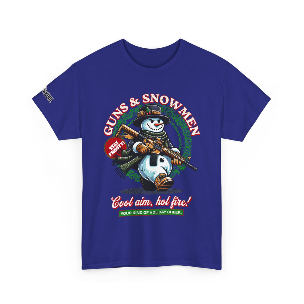 GUNS AND SNOWMEN XMAS T SHIRT