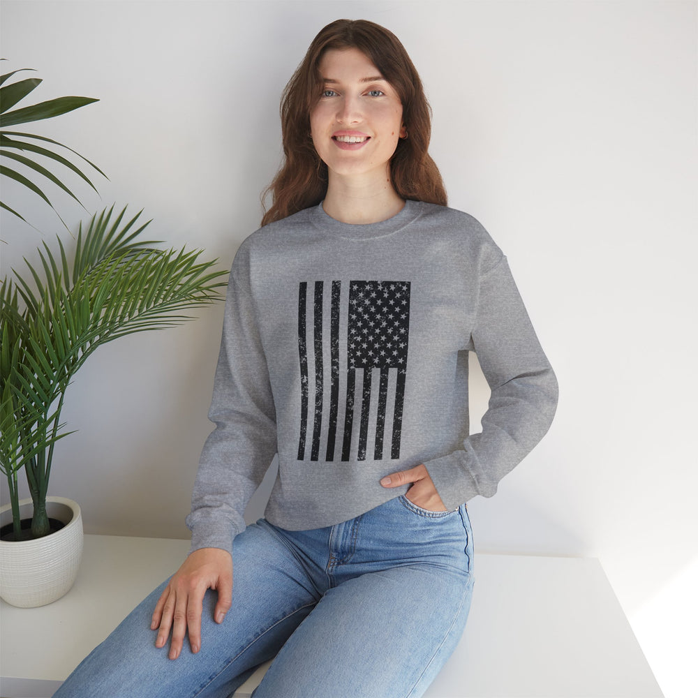 VERTICAL USA GRUNGE FLAG SWEATSHIRT