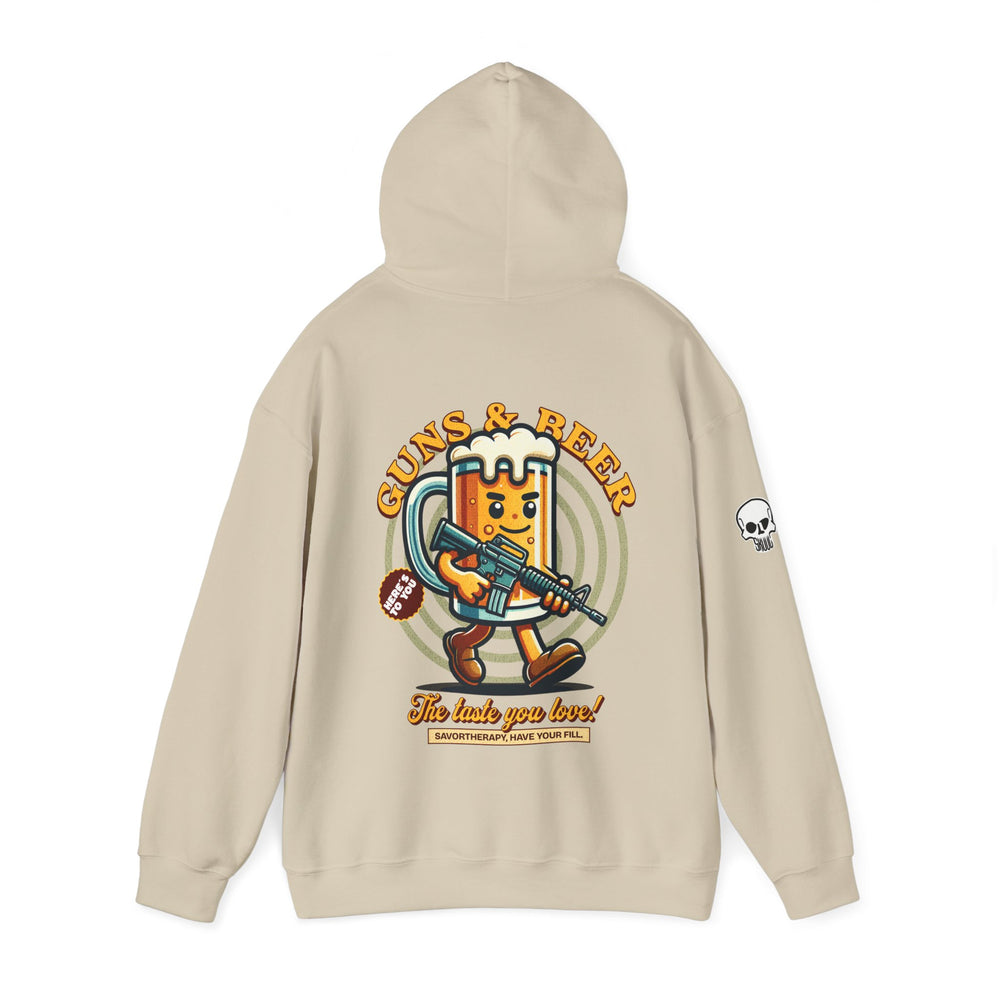 GUNS AND BEER VINTAGE HOODIE