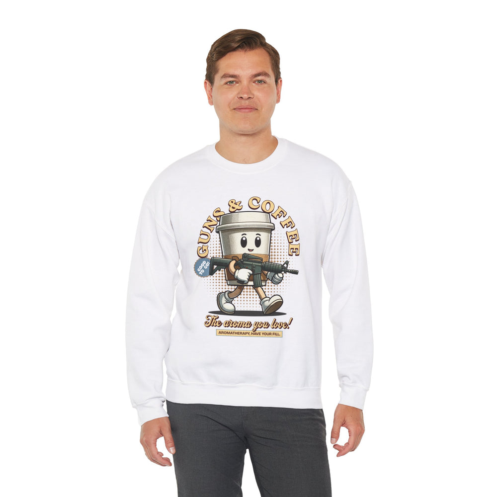 GUNS AND COFFEE VINTAGE SWEATSHIRT